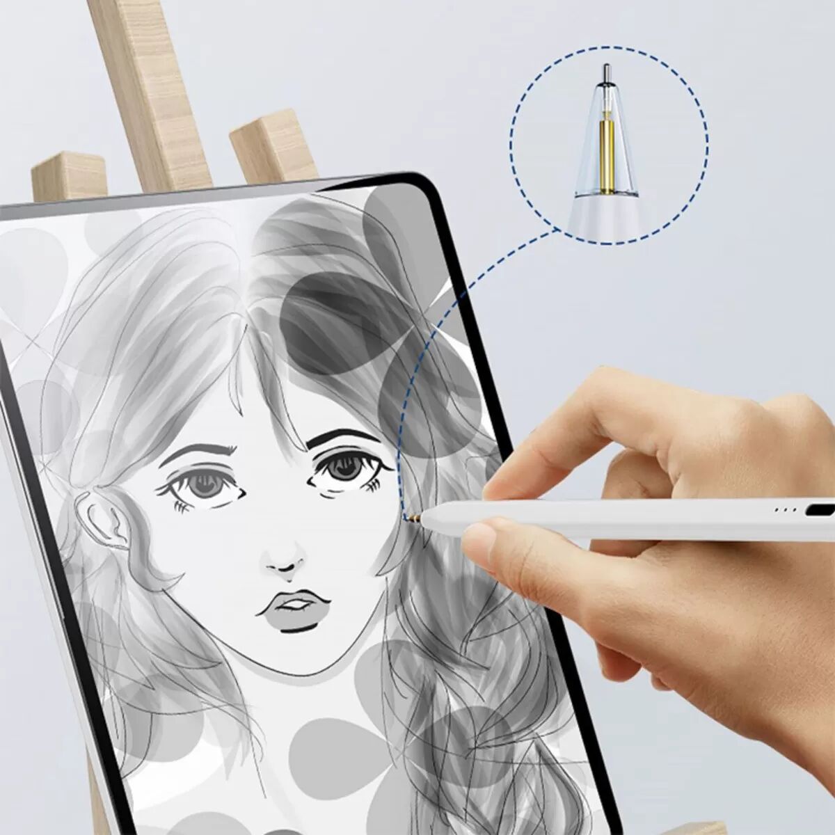INF Kapazitives Ersatzspitzen-Set kompatibel mit Apple Pencil — PA6 + Kupfer, federbelastete Multicolor-Spitzen, verbesserte