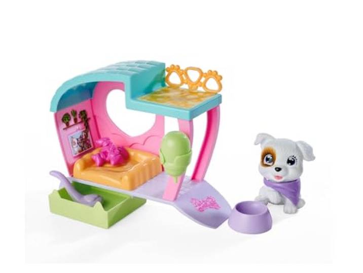 Simba Pamper Petz Mini Playhouse, mit süßem Hund und viel Zubehör, 16cm, ab 3 Jahren