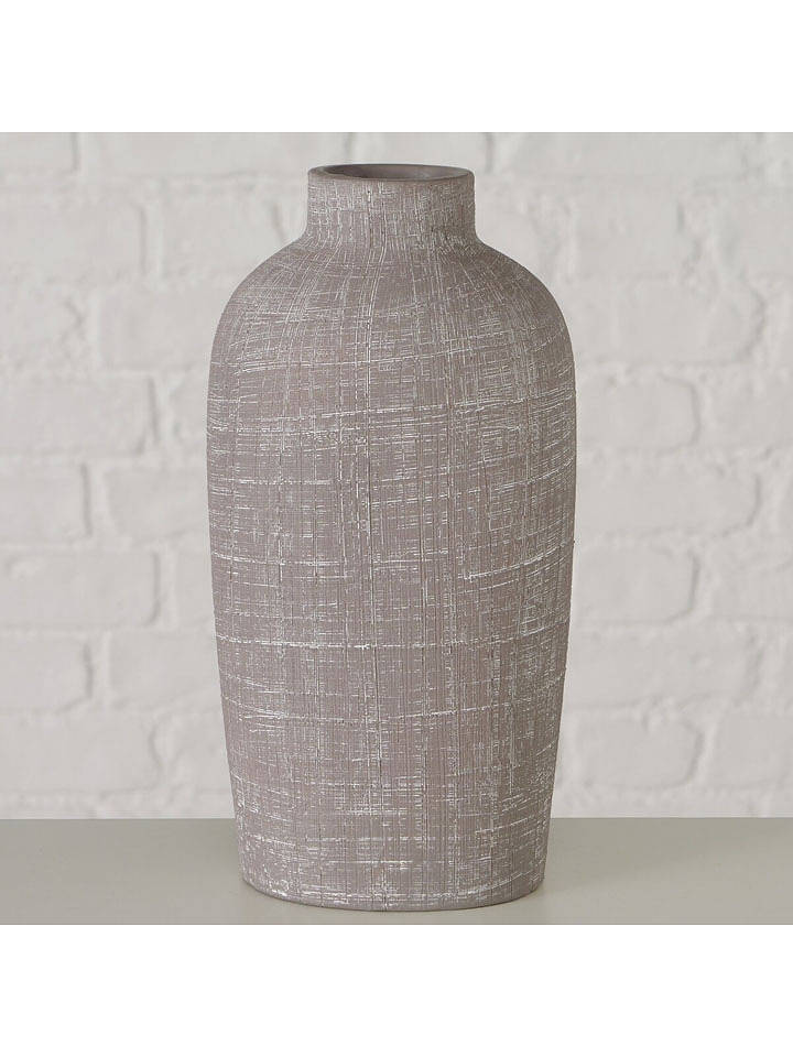 Boltze Vase "Brisby" in Grau - (H)25 cm - onesize