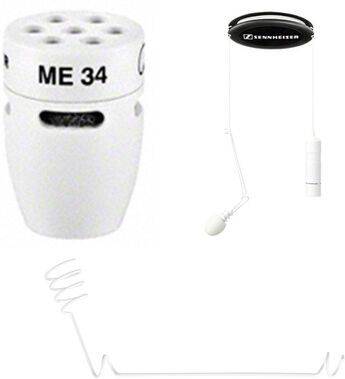 Sennheiser ME34 Hanging Microphone Set W blanc