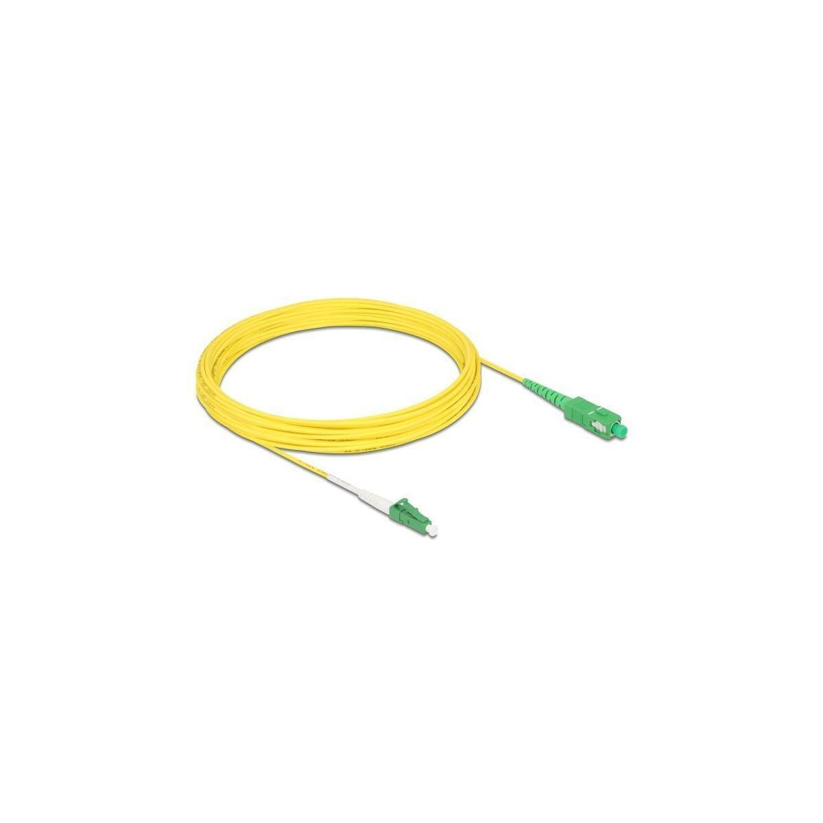 Delock Glasvezelkabel LC/APC naar SC/APC Simplex 10 meter Geel