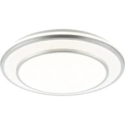 Brilliant LED Deckenleuchte Luciano G81117/21 Wohnzimmer, Schlafzimmer Metall/Kunststoff Indoor Decke silber - LED fest integriert
