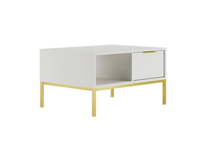 Petits-meubles Couchtisch Seattle Weiß, 80x45.4x60 cm, Wohnzimmer, Wohnzimmertische, Couchtische