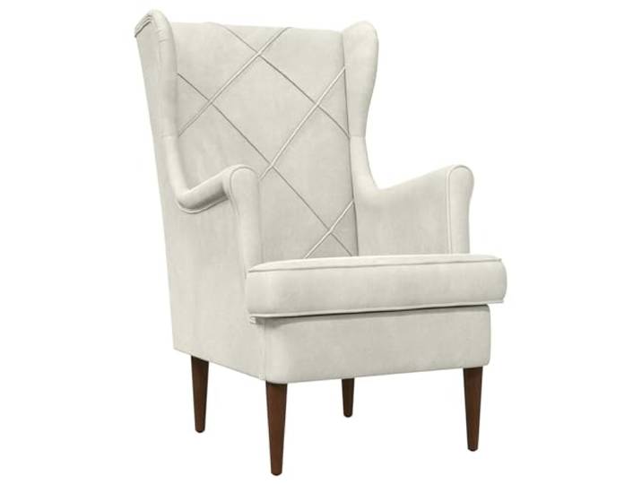 Sessel Velours Creme mit Wechselsitz für Wohnzimmer und Schlafzimmer Samtbezug, Metall-Holzrahmen, einfache Montage, Reinigung mit trockenem Tuch, minimalistischer Stil