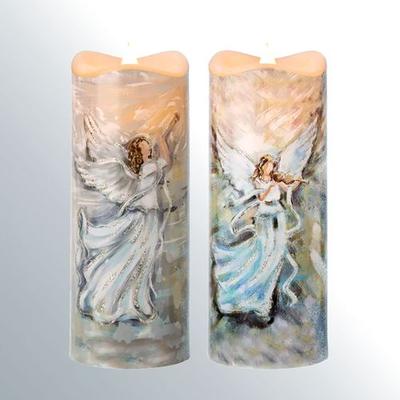 Regency International Harmonic Angel LED Candles Multi Warm Set of Two, Set of Two, Multi Warm