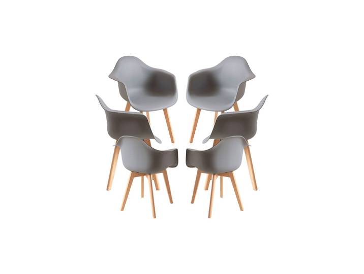 6er Set Belu Stühle - Gris dunkel