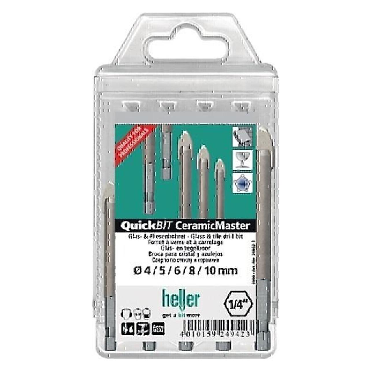 Heller Glas- und Fliesenbohrer-Set 5t (24942)