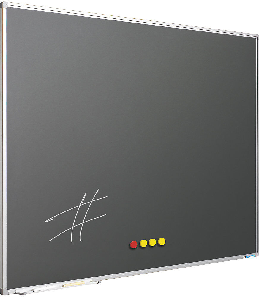 Kreidetafel, Tafelfarbe grau, BxH 1200 x 900 mm SMIT VISUAL