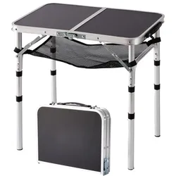 Relaxdays Campingtisch klappbar Schwarz,Silber