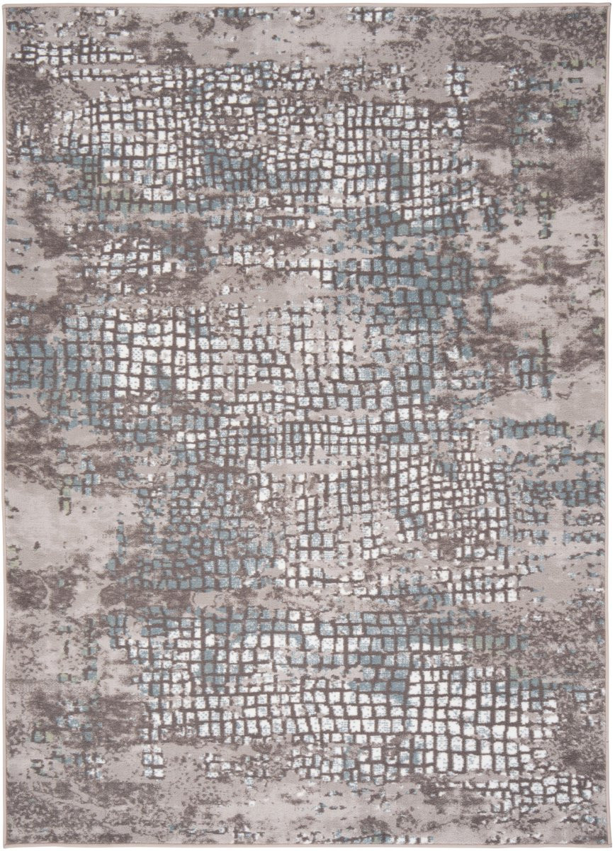 Pergamon Vloerkleed Tawira Vintage Designer - Zilver Blauw