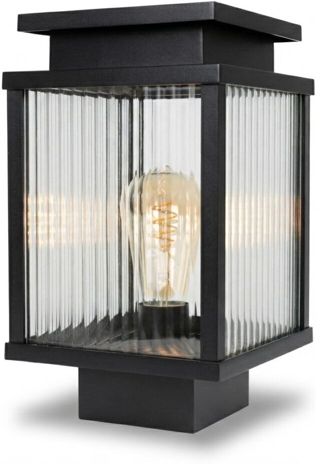 KS Verlichting Leicester 2 Sokkellamp Zwart 30cm
