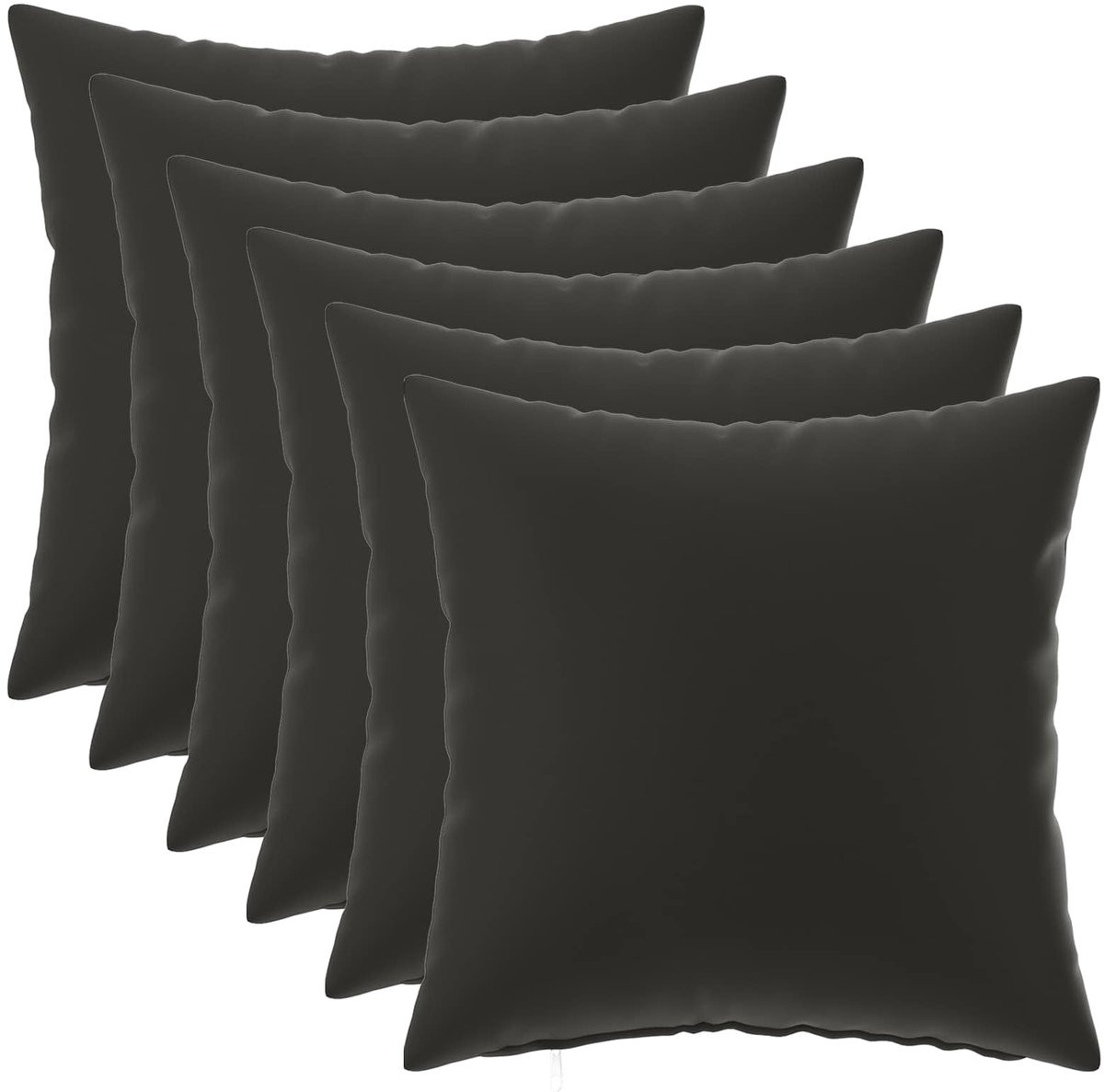 vidaXL Kussen HEERLEN Set van 6 Zwart Polyester