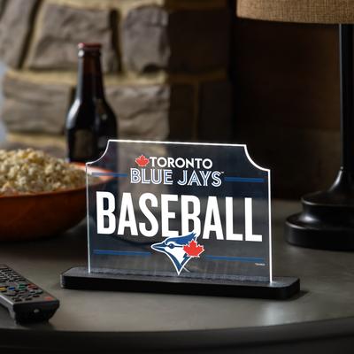 Evergreen "Toronto Blue Jays Baseball Rectangle Desklite LED Decor - 10"""