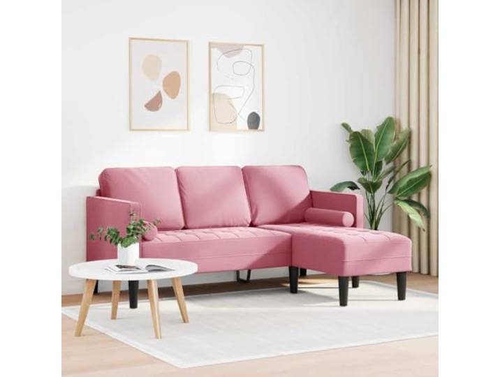 KTHLBRH Modulares Sofa-Set, Rosa, mit Kissen Elegantes Design, Polyestergewebe, geeignet für moderne Wohnzimmer, vielseitig