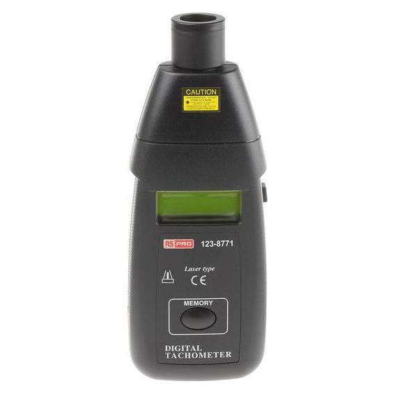 RS PRO 5-digit laser tachometer,10-99999rpm 1mW (1238771)