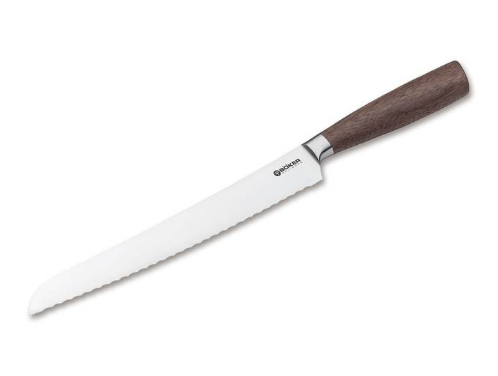 Böker Manufaktur Solingen Brotmesser Böker Core Brotmesser 21 cm Wellenschliff Walnuss Solingen, Böker Core Brotmesser, Walnussgriff