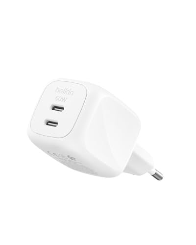 Belkin 50W Dual USB-C Oplader met 2 Poorten, Wit