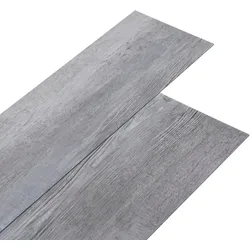 DELUKE® Vinylboden PVC-Dielen selbstklebend wasserfest 2mm Stärke Klebevinylboden Bodenbelag Laminatboden Dekor-Dielen Holzgrau, 5,02m2