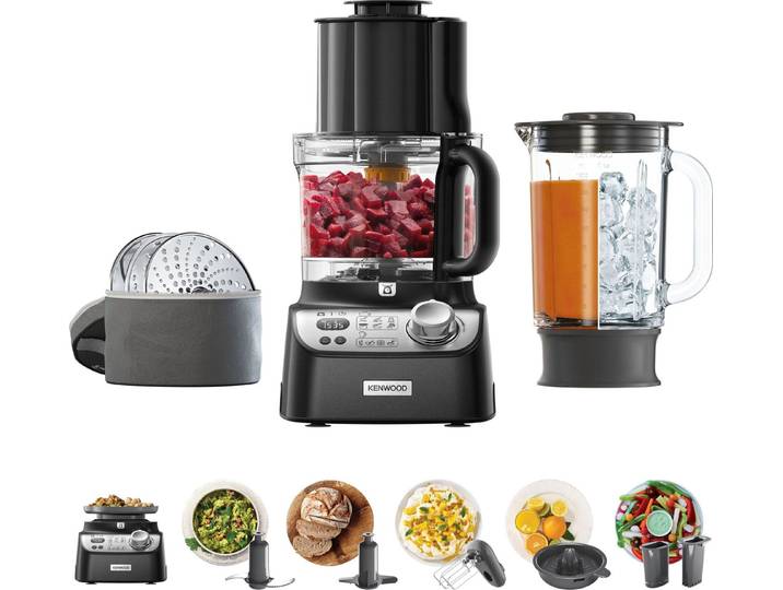 KENWOOD Küchenmaschine FDM72.990BK MultiPro XL Weigh+, 1000 W, 3 l Schüssel, 1000 Watt, 3 l Arbeitsbehälter, Autograph Collection