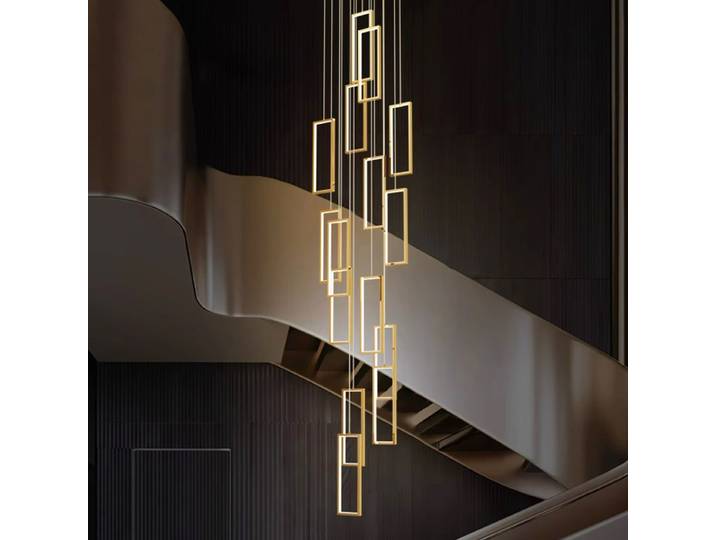 Lustre nordique pour la décoration de la maison, lustre d'escalier, salon et salle à manger, lampes suspendues, plafonnier, éclairage intérieur