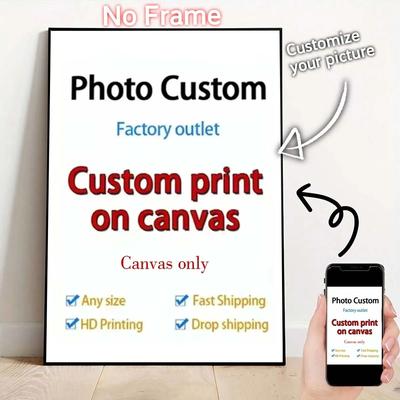 Uplift Picks Custom Photo Canvas Print For Personalized Wedding Family Pet Wall Art i 40cm 60cm