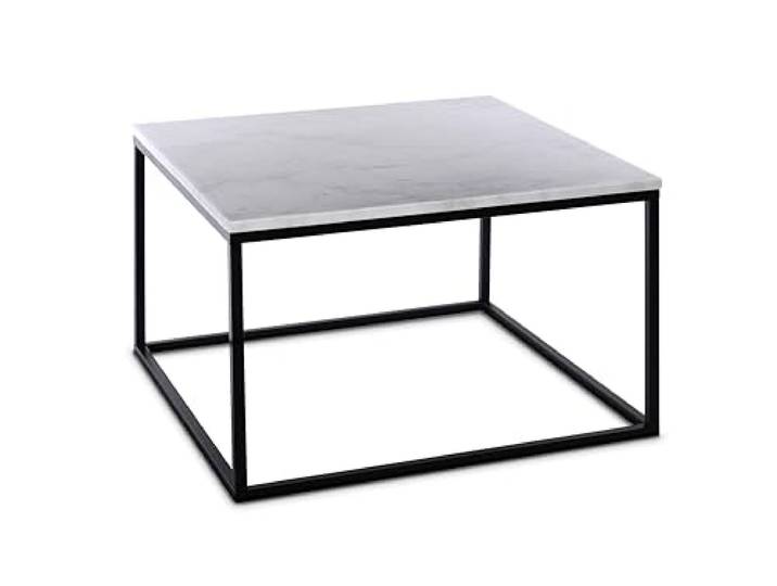 SIT® Couchtisch – quadratisch, Marmor‑Tischplatte & Metallgestell, B 75 x H 48 x T 75 cm, Wohnzimmer‑Tisch
