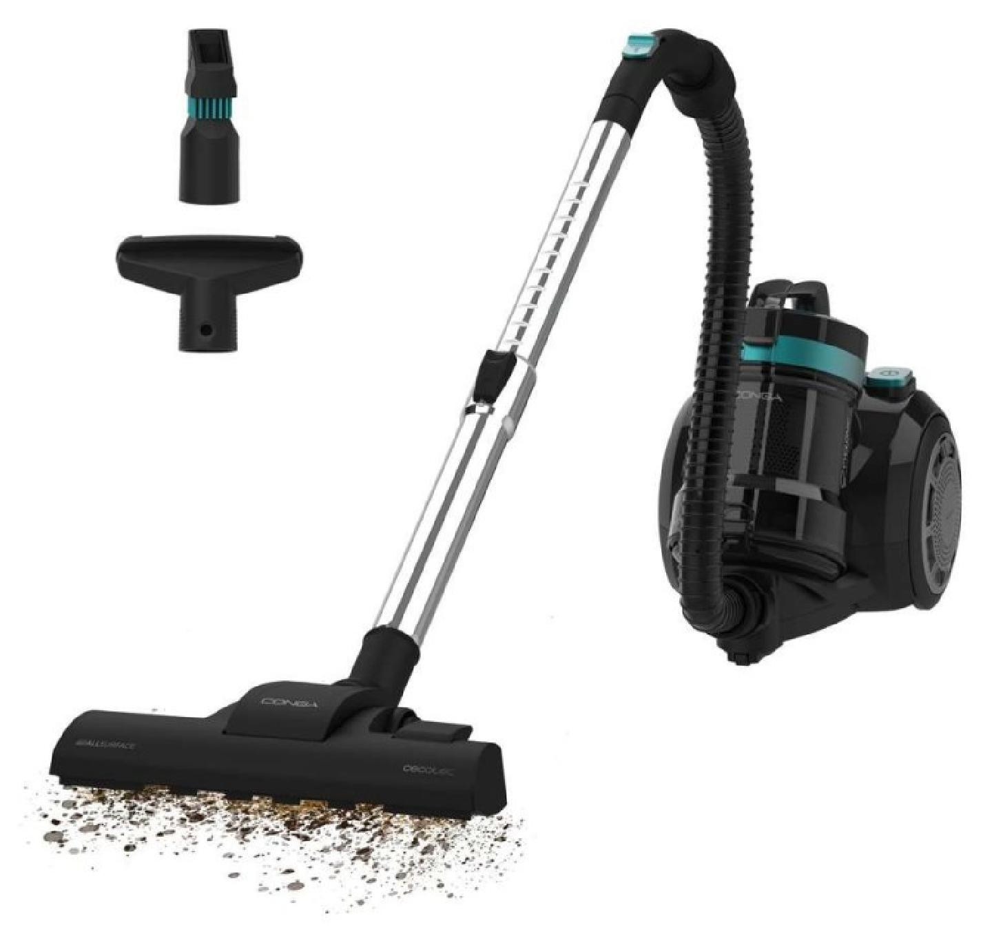 Cecotec Conga Rockstar Cyclonic Plus Stofzuiger, 800 W, Cilindervormig, Zonder zak, 2 liter, HEPA-filter