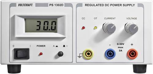 VOLTCRAFT PS-1302 D Labornetzgerät, einstellbar 0 - 30 0 - 2A 60W Anzahl Ausgänge 1 x