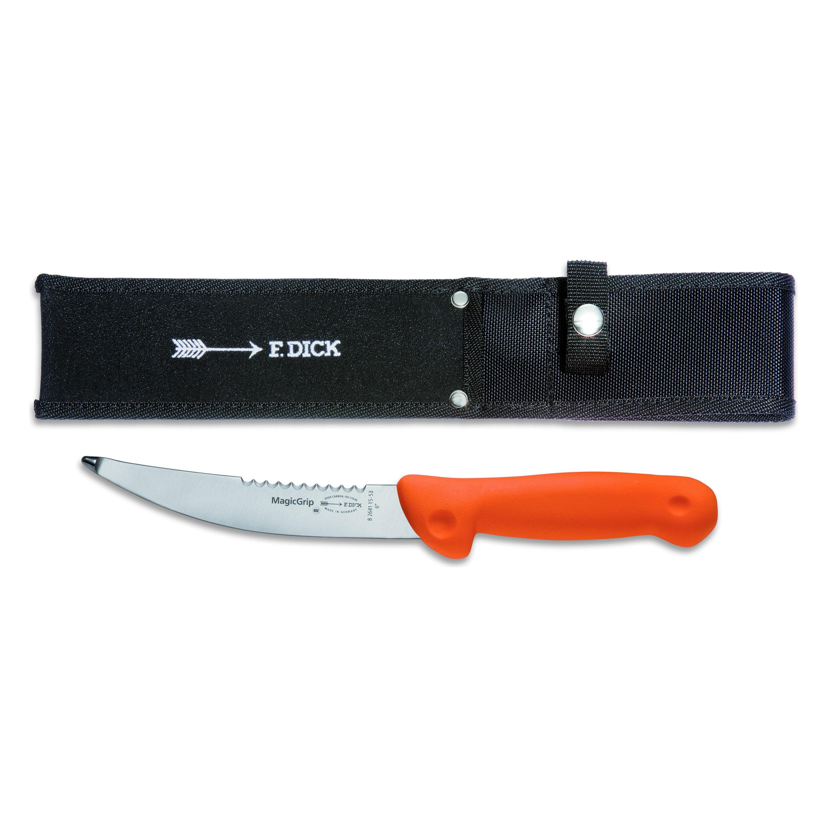 F. Dick Dick Jagdmesser MagicGrip (15 cm Klinge zum Aufsägen, nichtrostender X55CrMo14 Stahl, mit Scheide) 8 (15 cm) (82641156-53)