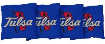 Skip's Garage University of Tulsa Golden Hurricane Blue Cornhole Bags