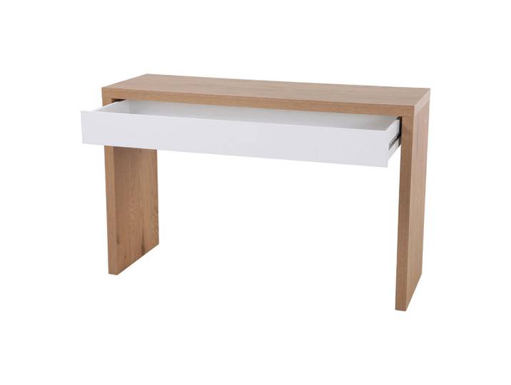 Svita Schreibtisch Angular Eiche-Optik, Braun, 40x76x120 cm, Büromöbel, Schreibtische, Schreibtische