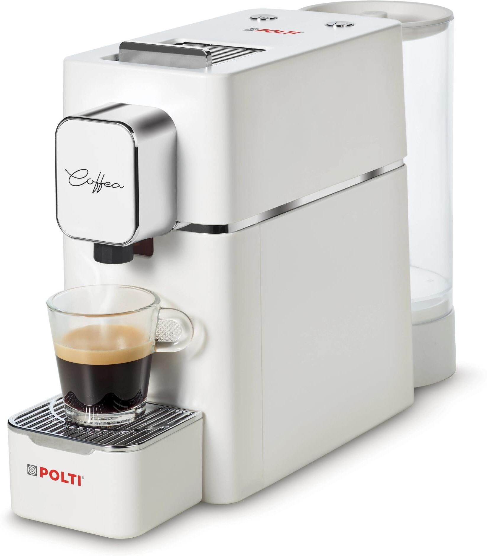 Polti Espressomaschine "Coffea S15W", Energieeffizienz: A, weiss (silber, weiß), Kaffeemaschinen, Espressomaschine silber, weiß Einheitsgröße