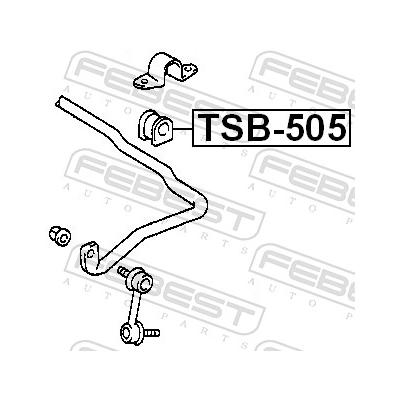 FEBEST Lagerung, Stabilisator TSB-505 Vorderachse für TOYOTA