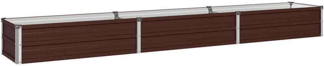 Rio Raised Garden Bed Brown 24cm H x 240cm W x 40cm D