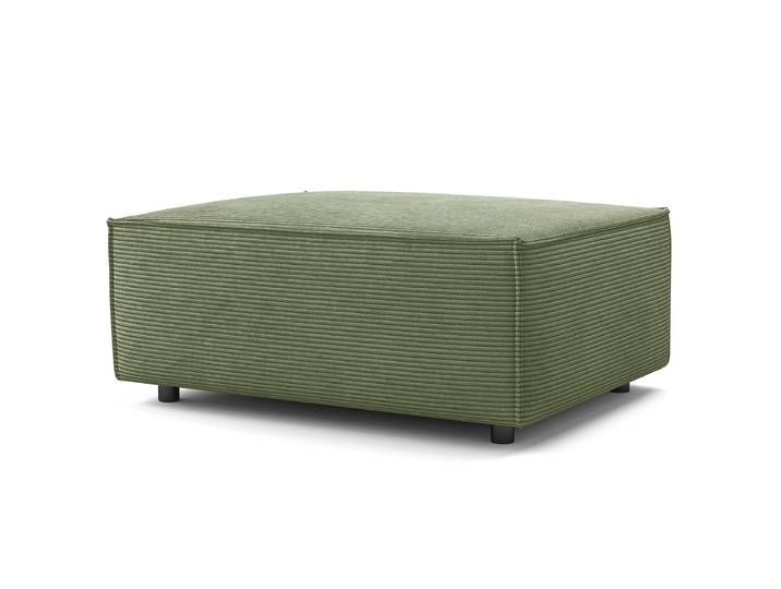 Polsterhocker rechteckig 97 x 40 x 79cm Grün Cordstoff Scilla: Grün