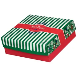 VEPATIM 75 Keksbox Gebäckkarton mit Alubeschichtung "Weihnachten" 250 x 250 x 80mm