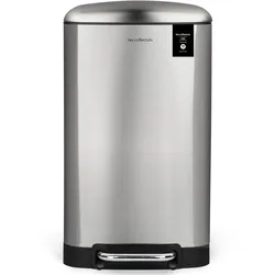Les Collectors Tret-Mülleimer N°875 / Edelstahl/Silber, 40 L/rechteckig und praktisch, Metall