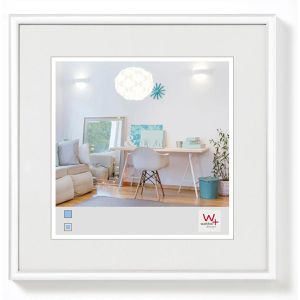 walther-design Bilderrahmen New Lifestyle KV330W, 30 x 30 cm, Echtglas, Kunststoffrahmen, weiß