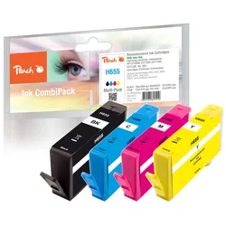 Peach Spar Pack Tintenpatronen kompatibel zu HP No. 655, CZ109AE, CZ110AE, CZ111AE, CZ112AE
