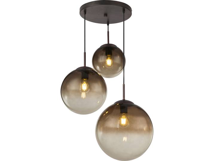 Globo Lighting Hängeleuchte Metall braun, 3x E27
