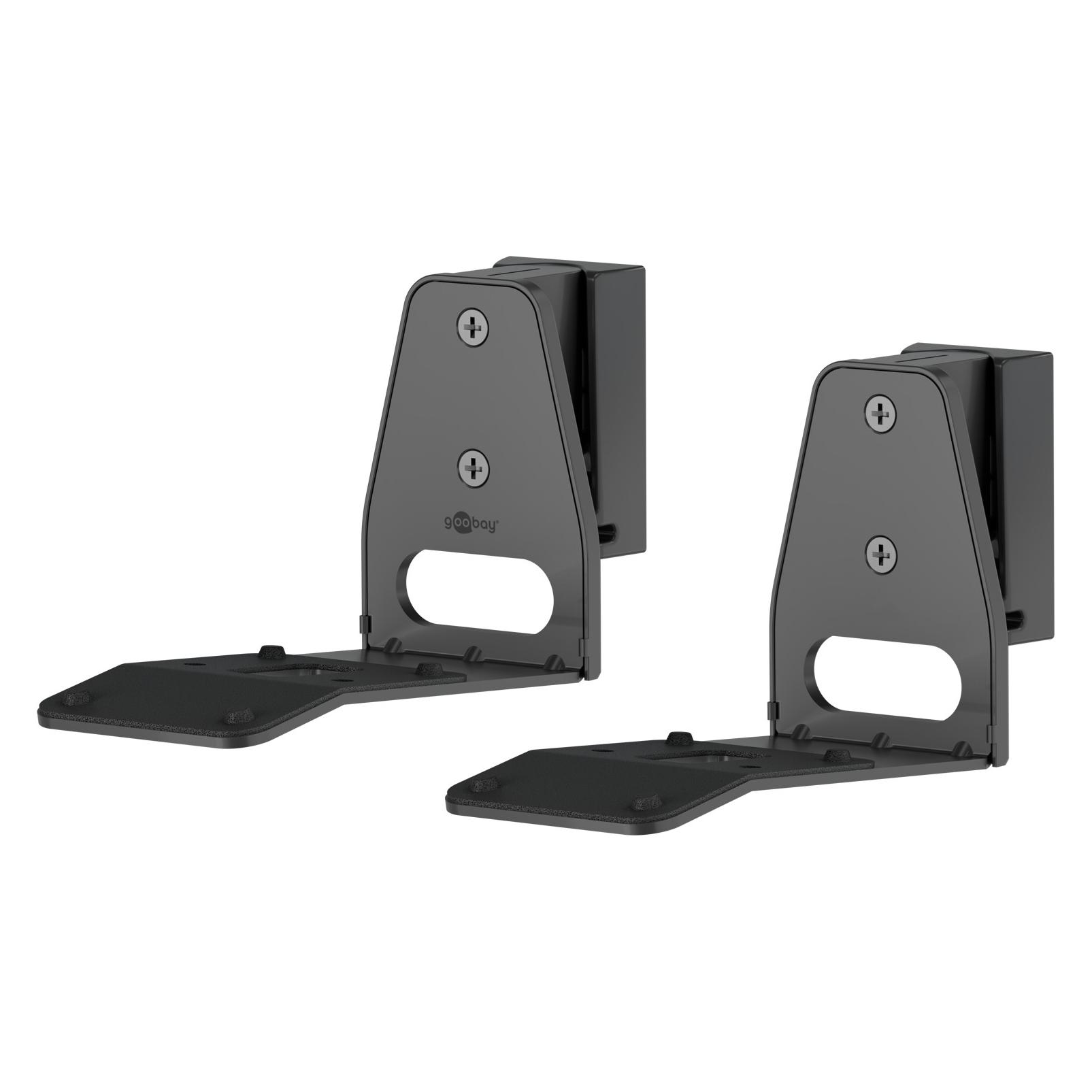 Goobay Lautsprecher-Wandhalterung Modern Era 3 Flex, schwarz (Wandmontage, Neigbar, Schwenkbar) (71194)