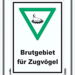 HB-Druck Brutgebiet für Zugvögel Aufkleber A1 (594x841mm)