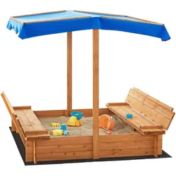Sandkasten Kellenhusen mit Dach 120x120x120cm [en.casa]