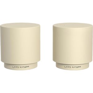 LARS-NYSØM Salz-und-Pfefferstreuer Svaeve, Almond Beige, Edelstahl / Kunststoff, Set, 2-teilig