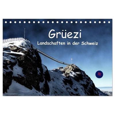 Grüezi. Landschaften in der Schweiz Planer (Tischkalender 2027 DIN A5 quer), CALVENDO Monatskalender