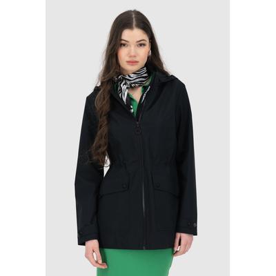 Parka ALIFE & KICKIN "LeiaAKA", Damen, Gr. M, schwarz, Web, Obermaterial: 100% Polyester, unifarben, gerade Po-bedeckend, ohne Ausschnitt, Jacken Parka, mit Kapuze, aufgesetzten Taschen und Band zum Taillieren