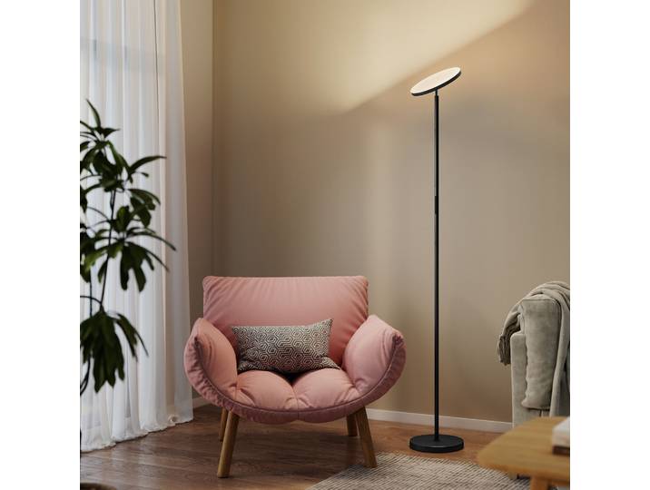 HOMCOM Lampadaire RGB Dimmable Pivotant Télécommande Noir