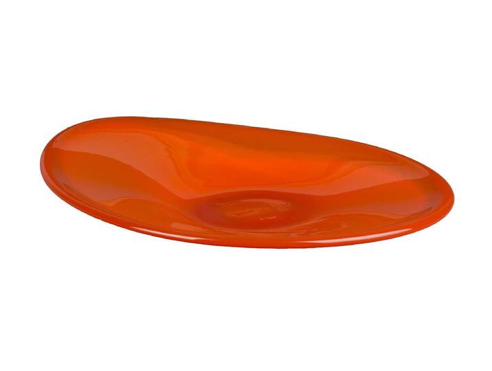 Tablett Delessa – aus Glas in Orange - Orange - Luxusbetten24