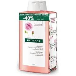 Klorane, Shampoo, LA PEONÍA BIO Calm Soothing Shampoo Duo 2 x 400 ml (Flüssiges Shampoo, 400 ml)