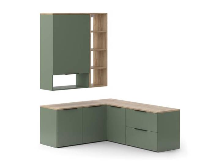 Vicco Wohnwand Wido Grün 5 Teile, kombinierbar mit weiteren Elementen der Wido-Serie